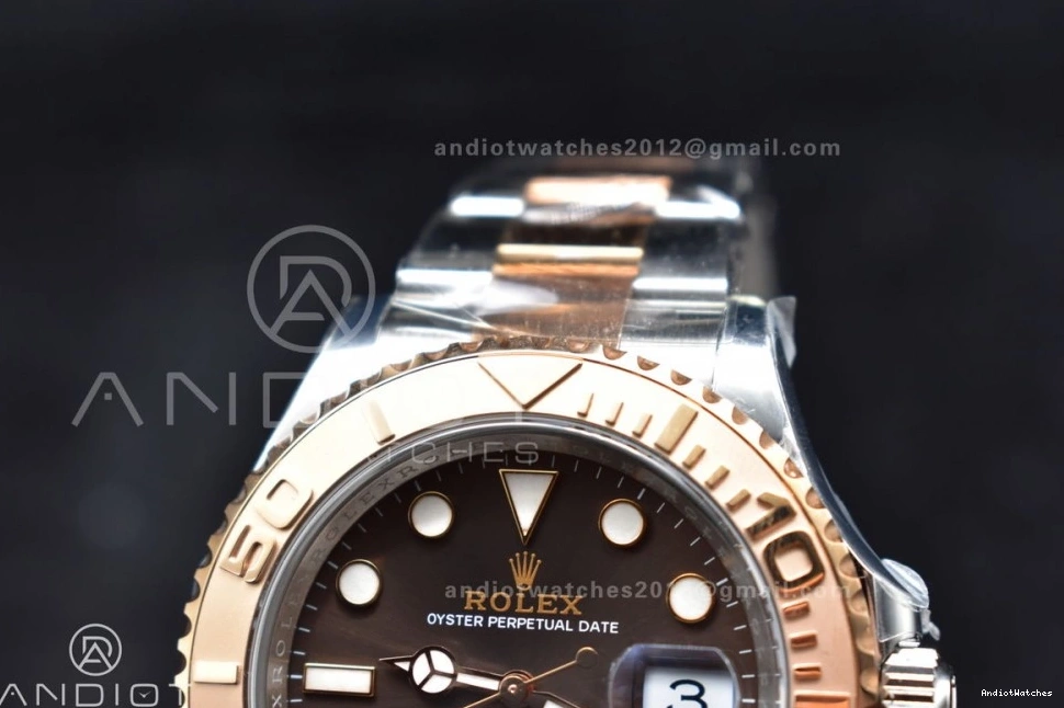 Steel VR Brown 904L Gold Best Clean On 126621 Dial Edition Yacht-Master Plated 1:1 Rose Trendy 488 Bracelet SS 0824